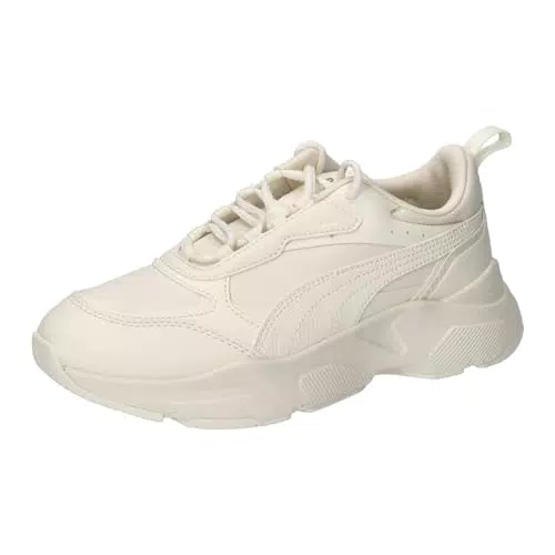 PUMA Damen Cassia SL Sneaker 40Pristine Team Gold White Beige ┃Freizeitschuhe für Damen