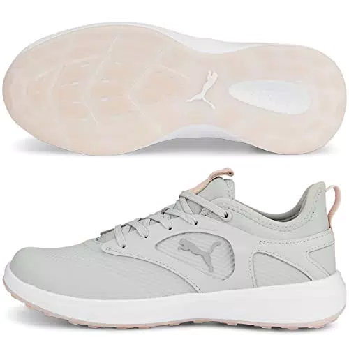 PUMA Damen Ignite Malibu WMNS Golfschuh, High Rise Silver Rose Dust