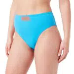 PUMA Damen Swimwear High Waist Brief Schwimm Slips, Blue Combo