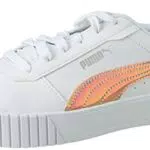 PUMA Mädchen Carina 2.0 Holo Jr Sneaker, Puma White Puma Silver