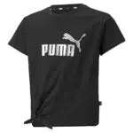 PUMA Mädchen ESS+ Logo Knotted Tee G T-Stück, Schwarz
