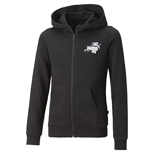 PUMA Mädchen ESS+ Street Art Full-Zip Hoodie Tr G Sweat
