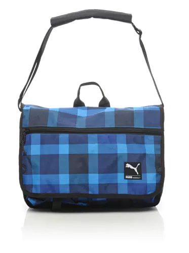 PUMA Umhängetasche Foundation Shoulder Bag - Karo, Brilliant Blue-Mazarine Blue