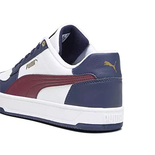 PUMA Unisex Caven 2.0 Sneaker, White Dark Jasper Navy Gold