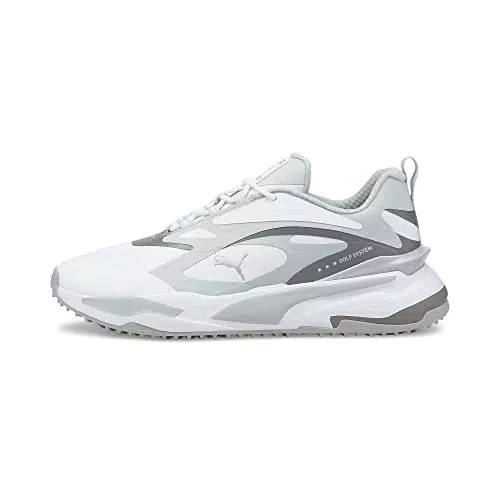 PUMA Unisex GS-Fast Golfschuh, White-High Rise-Quiet Shade