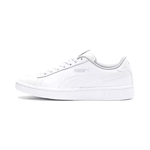 PUMA Unisex Kinder Puma Smash V2 L Jr Sneaker, Weiß Puma White Puma White