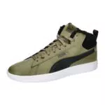 PUMA Unisex Smash 3.0 Mid WTR Sneaker, Olive Drab Black White