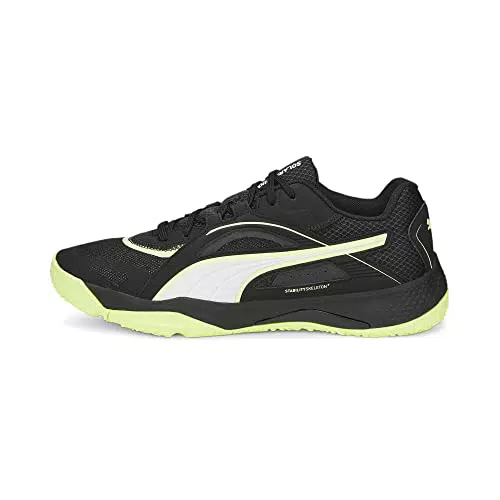 PUMA Unisex Solarstrike II Hallenturnschuh, Black White-Fizzy Light
