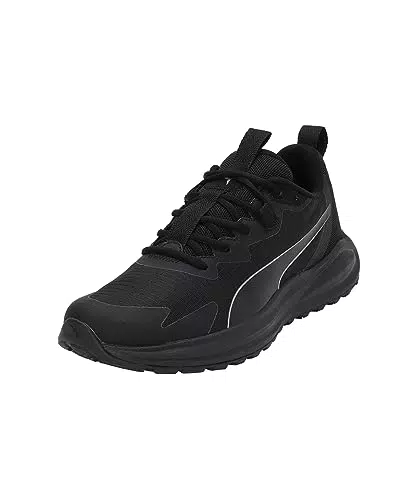 PUMA Unisex Twitch Runner Trail Straßen-Laufschuh, Black Cool Mid Grey