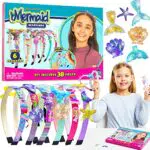 Purple Ladybug DIY Meerjungfrau Haarreifen Mädchen - Haarschmuck Basteln Mädchen 6 Jahre - Geschenk Mädchen 7 8 9 10 11 12 Jahre Alt & Teenager Mädchen Geschenke - Meerjungfrau Bastelset Kinder