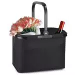 PynhoklmFaltbar Einkaufskorb Groß Stabil Tragekorb Picknickkorb Klappkorb Einkaufstasche mit Aluminiumgriff große arbeitskorb Einkaufskörbe Carrybag für Arbeit/Reisen/Einkaufen