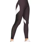 QUEENIEKE Damen 25 inch Yoga Leggings Neunte Hose Farbe Blocking Mesh Workout Laufleggings Strumpfhosen