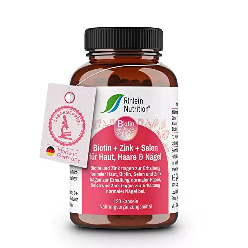 R ein Nutrition Biotin + Zink + Selen Kapseln hochdosiert für Haut