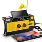 Raddy SW3 Kurbelradio 5000mAh Solar Radio Notfallradio AM FM Dynoma Radio mit USB Handyladefunktion