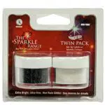 Rainbow Dust Twin Pack Non-Toxic Kuchen Glitzer Dekoration Hologram Black Schwarz + White Weiß
