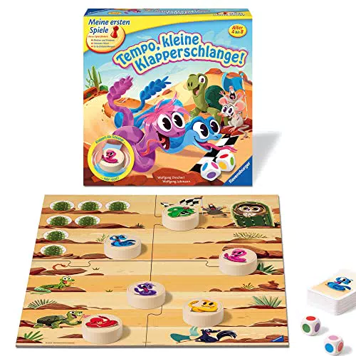 Ravensburger 20950 - Tempo, kleine Klapperschlange! - das lustige Brettspiel für Kinder ab 4 Jahren