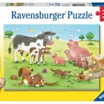 Ravensburger Kinderpuzzle - 07590 Glückliche Tierfamilien - Puzzle für Kinder ab 3 Jahren