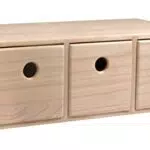 Rayher 62909505 Holzkommode mit 3 Schubladen, FSC 100%