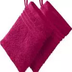 REDBEST Waschhandschuh, Waschlappen New York 2er- Pack Fuchsia Größe 15x21 cm - leichte