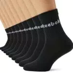 Reebok Herren Act Core Mid 9P Crew Socken, Schwarz, 40-