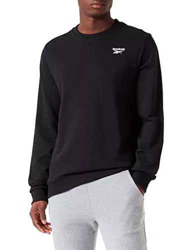 Reebok Herren Identity French Terry Logo Crew Langarm Sweatshirt