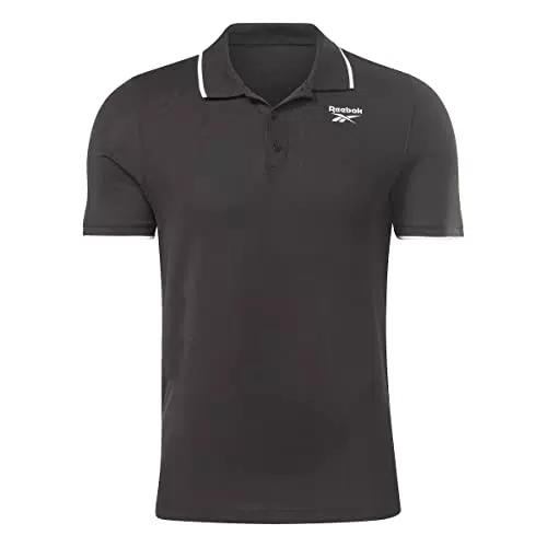 Reebok Herren Logo auf der linken Brust Polohemd, grün