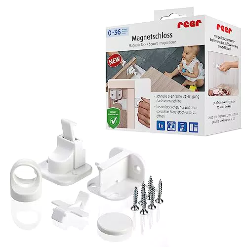 Reer Magnetschloss, 1 Stück, Schrank-Sicherung und Schubladen-Sicherung