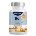 Reines Bor - Hochdosiert mit 3, 5 mg Boron - 400 Tabletten für über 1 Jahr Vorrat - Hohe Bioverfügbarkeit durch Vitamin D - 100% vegetarisch & ohne unerwünschte Zusätze