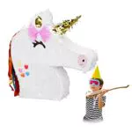 Relaxdays Einhorn Pinata, zum Aufhängen, Kinder, Mädchen