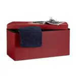 Relaxdays Faltbare Sitzbank 38 x 76 x 38 cm HxBxT, 2-Sitzer m. Stauraum