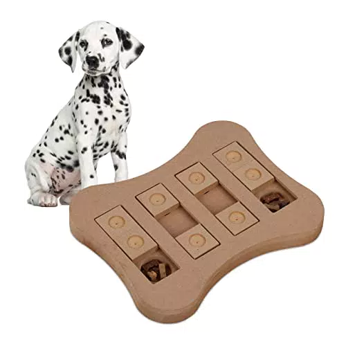 Relaxdays Intelligenzspielzeug für Hunde, interaktives Futterspielzeug