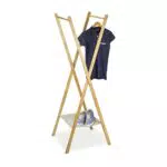Relaxdays Kleiderständer aus Bambus HBT: 155, 5 x 50 x 57