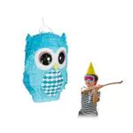Relaxdays Pinata Eule, niedliche Tierpinata zum selbst Befüllen