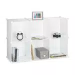 Relaxdays Regalsystem mit 6 Fächern, Standregal offen