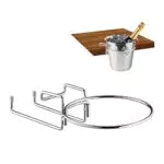 Relaxdays Sektkühlerhalter, Tischhalterung für Weinkühler mit 18cm Ø