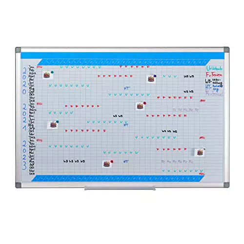 Relaxdays Whiteboard, 3-Jahresplaner, abwischbar, magnetisch