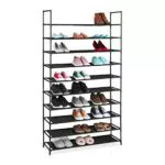 Relaxdays XXL Schuhregal Stecksystem, 10 Ebenen, für 50 Paar Schuhe