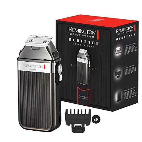 Remington Barttrimmer Herren Heritage Retro Design, Netz-/Akkubetrieb) Haarschneidemaschine