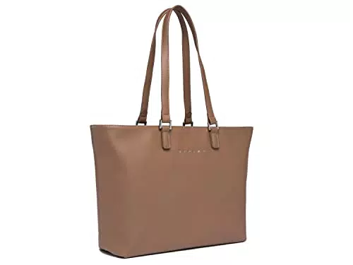 Replay Damen Shopper Tasche aus Kunstleder, Beige, Onesize