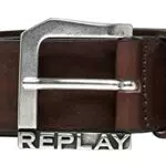 Replay Herren Gürtel aus Leder, Braun, 110 cm