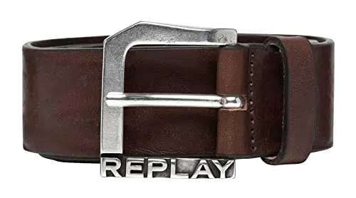 Replay Herren Gürtel aus Leder, Braun, 110 cm