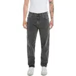 Replay Herren Jeans Sandot Tapered-Fit mit Stretch, Grau