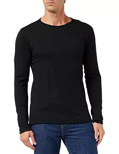 Replay Herren Shirt Langarm mit Rundhals Ausschnitt