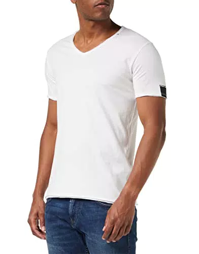 Replay Herren T-Shirt Kurzarm mit V-Neck Ausschnitt