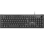 Rii Tastatur Kabelgebunden, PC Tastatur USB, Business Slim Tastatur mit Kabel für Computer