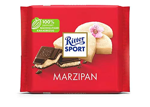 Ritter Sport Marzipan 100 g, dunkle Schokolade gefüllt mit Edel-Marzipan aus kalifornischen Mandeln
