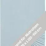 roba Spannbettlaken Lil Planet 60 x 120 70 x 140 - Baby Bettlaken für Kindermatratzen - Bio Baumwolle - GOTS und Oeko-Tex Standard 100 - Hellblau/Sky