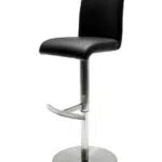 Robas Lund Barstuhl Schwarz 360°drehbar mit Kunstlederbezug