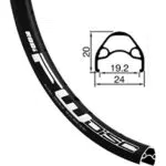 Rodi Unisex  Erwachsene FW Disc Felge, Schwarz, 19-62236L