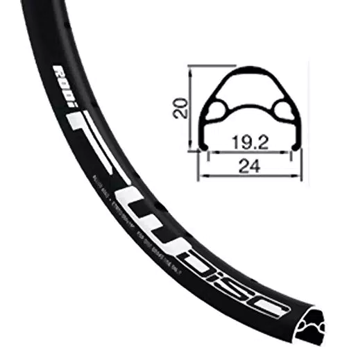 Rodi Unisex  Erwachsene FW Disc Felge, Schwarz, 19-62236L